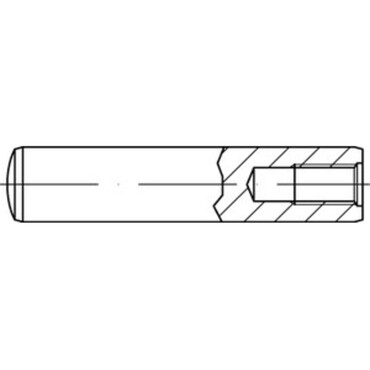 DIN7979 hardened steel cylindrical pin with female thread